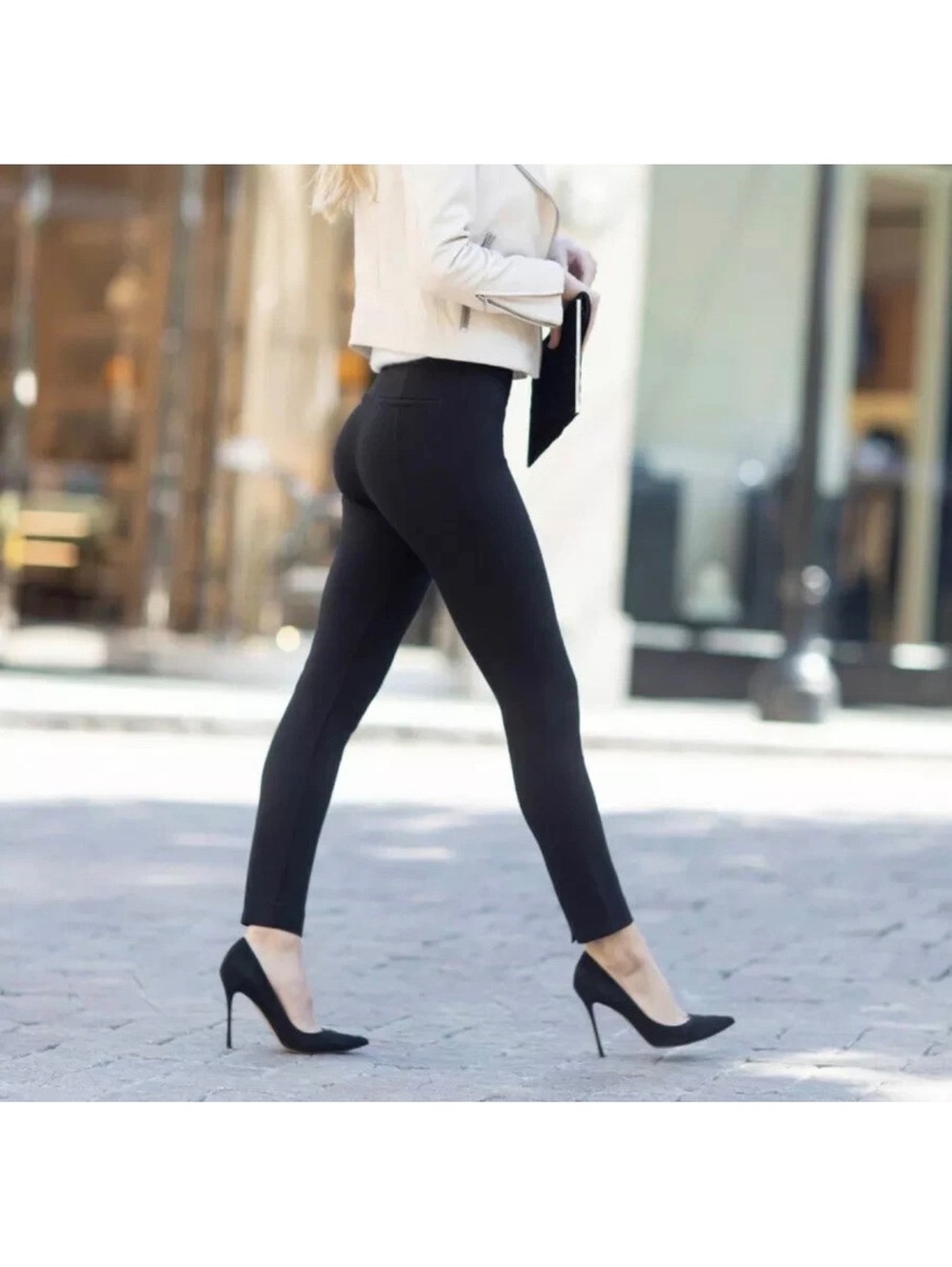 Spanx Perfect Black Pant Back Seam Skinny Pants - 20251Q - Black - Small